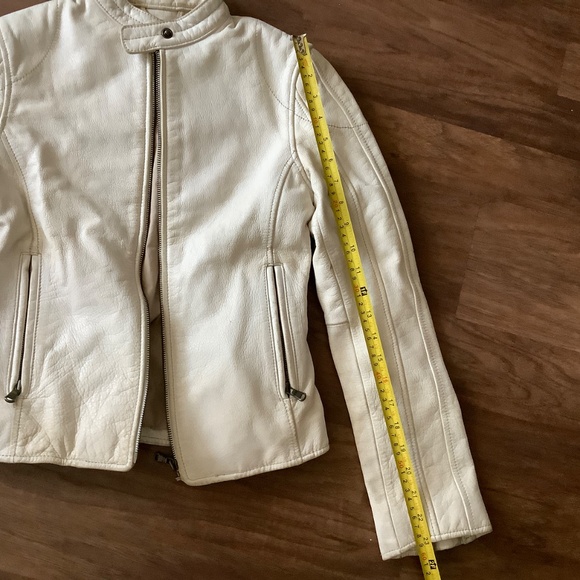 Danier off-white biker leather jacket - Picture 6 of 11